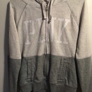 Vs Pink- grey hoodie